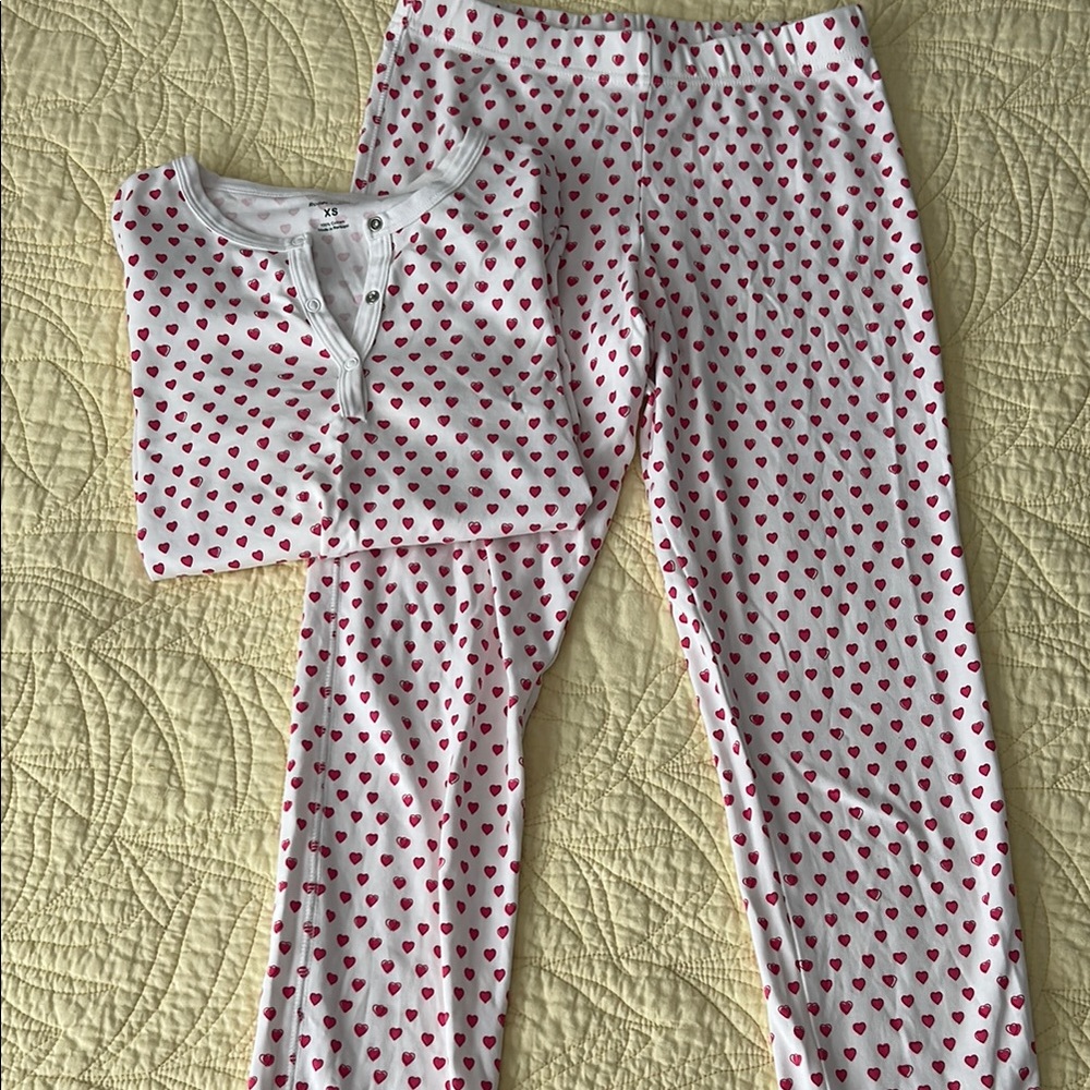 Roller Rabbit pink heart pajama set
